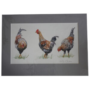 Three Hens. SOLD